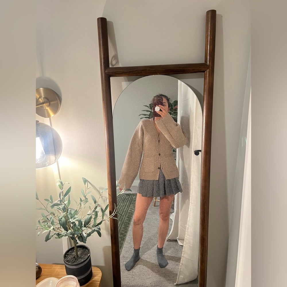 ๐SOLD๐ NWOT Almina Concept Merino Wool V Neck Cardigan in Oatmeal - Picture 6 of 14
